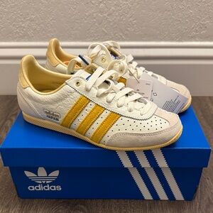 Adidas Japan Cream and Yellow Striped Sneakers